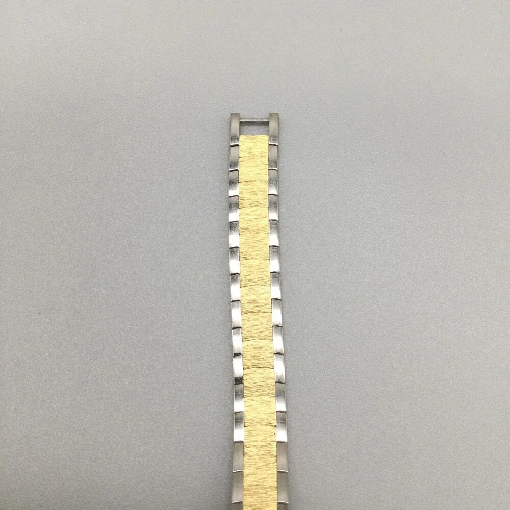 Elgin Womens Watch 18mm MOP Dial Two Tone Diamond EG259N New Battery 6.75